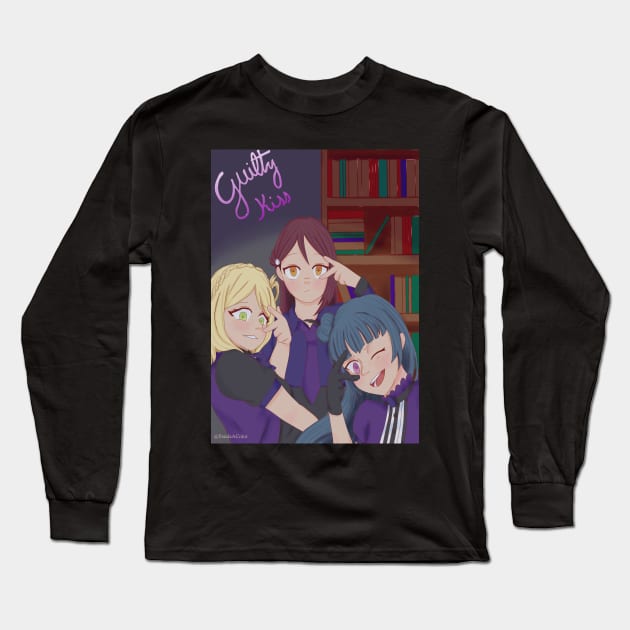 Guilty Kiss Long Sleeve T-Shirt by PandaAColor